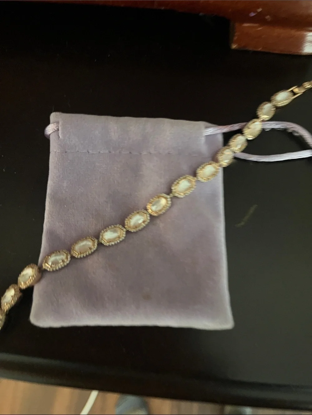 Kendra Scott Cole rose gold bridal  mother of Pearl bracelet w pave $250!! Sale